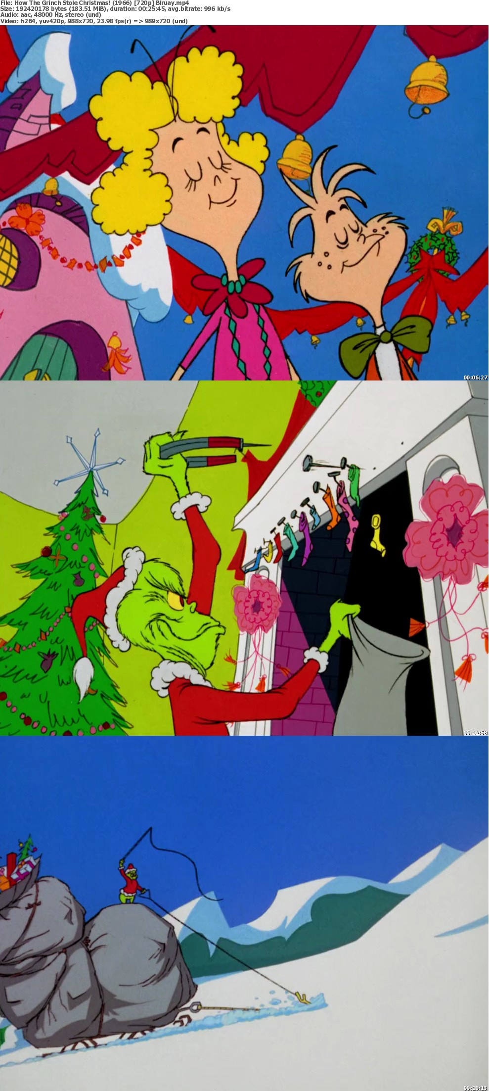 How the Grinch Stole Christmas! (1966) 720p & 1080p Bluray Free